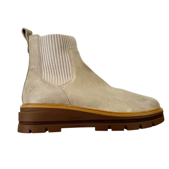Timberland Women’s Cervinia Valley Chelsea Boot Light Taupe Size 10 NWT - Picture 7 of 15